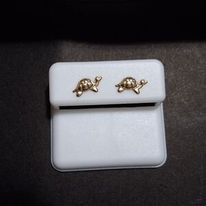 14k Glod Dainty Studs With Rubber Pushbacks
